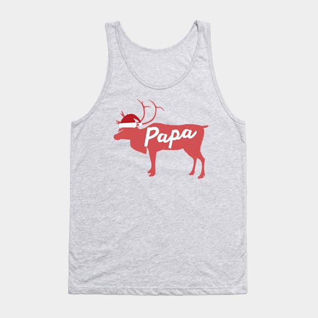 Papa Father Dad Reindeer Family Group Christmas Eve Matching Tank Top by Freid